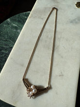 Load image into Gallery viewer, Italian Pearl Gold Vermeil Necklace 18”
