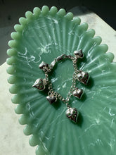 Load image into Gallery viewer, Celestial Puffy Heart Sterling Silver Charm Bracelet 7”

