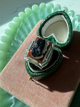 Load image into Gallery viewer, Cameo 1930s Sterling Silver Ring Size 7.75
