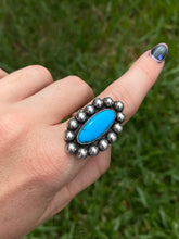 Load image into Gallery viewer, Chunky Turquoise Sterling Silver Ring
