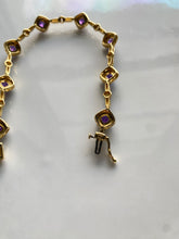 Load image into Gallery viewer, Amethyst Gold Vermeil .925 Bracelet
