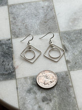 Load image into Gallery viewer, Dangle Sterling Square Earrings
