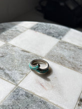 Load image into Gallery viewer, Turquoise Inlay Sterling Silver Ring Size 9.25
