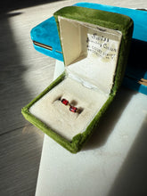 Load image into Gallery viewer, Vintage Garnet 14k Gold Push Back Earrings

