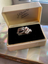 Load image into Gallery viewer, Orange Gemstone Snake Sterling Silver Ring
