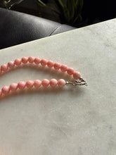 Load image into Gallery viewer, Angel’s Skin Coral Sterling Silver Necklace 18”
