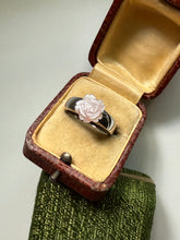 Load image into Gallery viewer, Carved Rose Sterling Silver Ring Size 8.5
