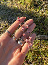 Load image into Gallery viewer, Pink Evil Eye Protection Sterling Silver Bracelet
