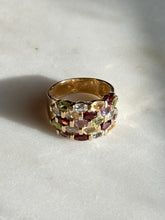 Load image into Gallery viewer, Multicolor Gold Vermeil Ring Size 10
