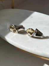 Load image into Gallery viewer, Two-Tone Sterling Silver Omega Back Earrings
