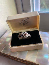 Load image into Gallery viewer, Orange Gemstone Snake Sterling Silver Ring
