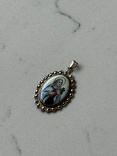 Load image into Gallery viewer, ST. THERESE OF LISIEUX Enamel Porcelain &amp; Marcasite Pendant

