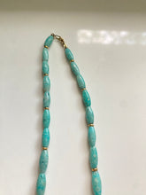 Load image into Gallery viewer, Turquoise &amp; 14k Yellow Gold Strand Necklace

