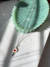 Load image into Gallery viewer, Enamel Key To My Heart Sterling Silver Necklace 18”

