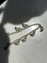 Load image into Gallery viewer, Celestial Moon Sterling Silver Charm Bracelet 6.5”
