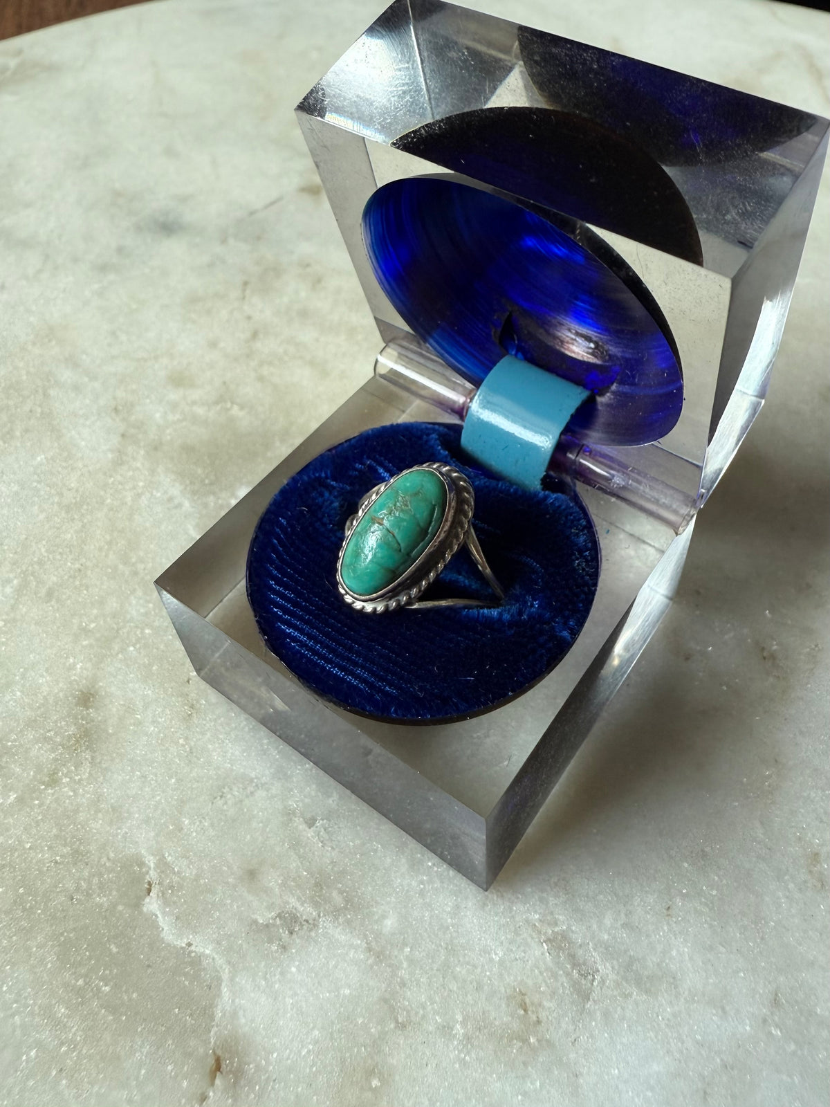 Turquoise Sterling Silver Ring Size 4.75