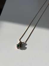 Load image into Gallery viewer, Emerald Gold Vermeil Necklace 20”
