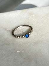 Load image into Gallery viewer, Blue Cabochon Sterling Ring Size 8

