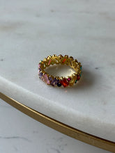 Load image into Gallery viewer, Colorful Gold Vermeil Ring Size 11
