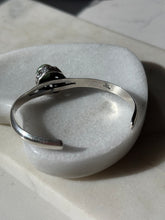Load image into Gallery viewer, Vintage Green Cats Eye Sterling Silver Bangle Bracelet
