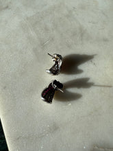 Load image into Gallery viewer, Ruby Sterling Silver Push Back Earrings
