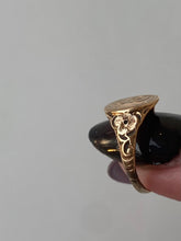 Load image into Gallery viewer, Antique Engraved 10k Gold Signet Ring
