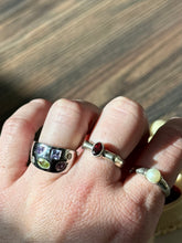 Load image into Gallery viewer, Vintage Garnet Sterling Silver Ring Size 6.5
