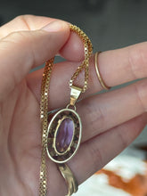 Load image into Gallery viewer, Germany Amethyst 14k Gold 1940s Pendant
