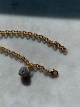 Load image into Gallery viewer, Italian Gold Vermeil CZ Heart Bracelet 7.5”
