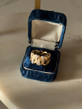 Load image into Gallery viewer, Vintage Woven Natural Diamond Solid 14k Gold Ring Size 6.75
