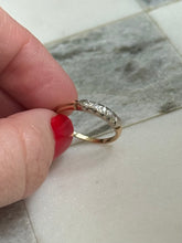 Load image into Gallery viewer, Vintage 14k Gold Diamond Band Size 5.5

