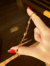 Load image into Gallery viewer, Vintage Italian 14k Yellow Gold Flower Bracelet
