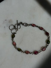 Load image into Gallery viewer, Tourmaline Sterling Silver Bracelet 7.25”
