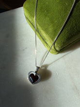 Load image into Gallery viewer, Garnet Heart Sterling Silver Necklace
