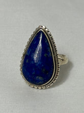Load image into Gallery viewer, Lapis Sterling Silver Ring Size 8

