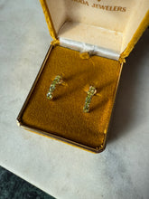 Load image into Gallery viewer, Peridot Gold Vermeil Mini Hoops
