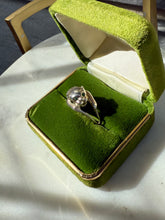 Load image into Gallery viewer, Vintage Emerald Eye Sterling Silver Panther Ring Size 6.75
