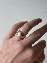 Load image into Gallery viewer, Vintage Solid 14k Gold Cigar Band Diamond Ring Size 5.5
