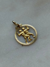 Load image into Gallery viewer, Italian Vintage Gemini 8k Yellow Gold Pendant
