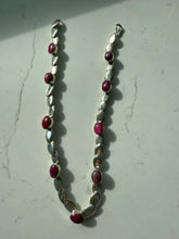 Load image into Gallery viewer, Ruby Cabochon Sterling Silver Necklace
