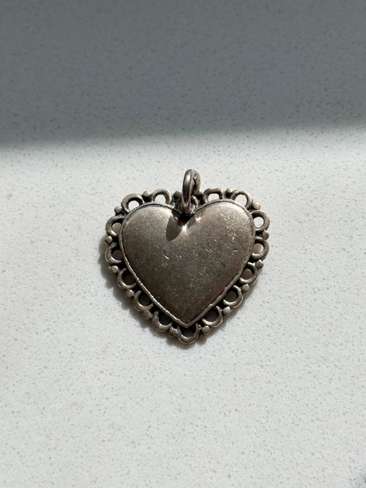 Vintage Sterling Silver Heart Charm