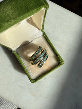 Load image into Gallery viewer, Blue Zircon Gold Vermeil Ring Size 8.25
