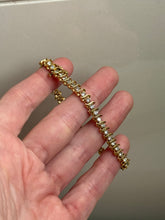 Load image into Gallery viewer, Vintage Solid 14k Yellow Gold Natural Diamond S-Link Tennis Bracelet 7”
