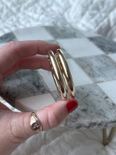 Load image into Gallery viewer, Vintage 10k Yellow Gold Large Tubular Hoop Earrings
