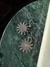 Load image into Gallery viewer, Vintage Sterling Silver Sun Earrings
