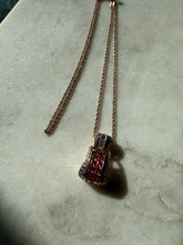 Load image into Gallery viewer, Rose Gold Vermeil Pink &amp; White Glass Necklace 18”
