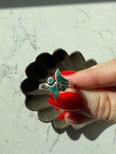 Load image into Gallery viewer, Malachite Sterling Silver Ring Size 9.5
