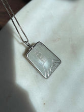 Load image into Gallery viewer, Antique Etched Locket Sterling Silver Necklace 19.5”
