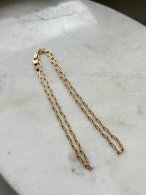 Load image into Gallery viewer, Gold Vermeil Micro Paper Clip Chain 18.5”
