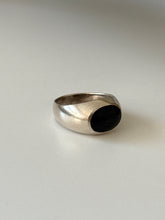 Load image into Gallery viewer, Black Onyx Solid Sterling Ring Size 10.75
